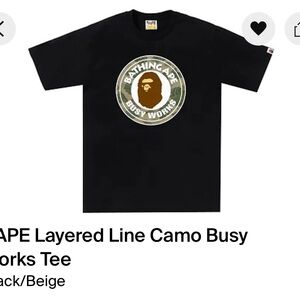 Bape Black and Yellow Graphic Tee
